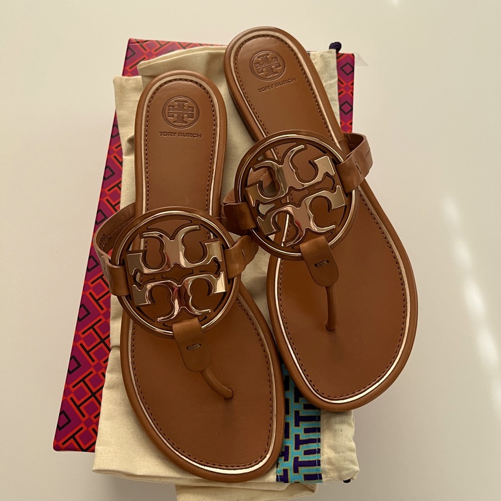 Tory Burch Tan / Rose Gold Sandals